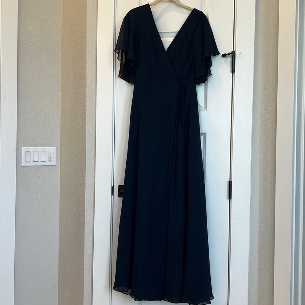 Jenny Yoo Marin Dress Navy Chiffon